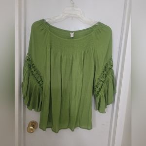 NWT Cato brand blouse, size L, green